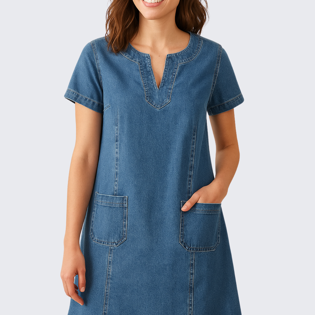 Blush & Bay™ | Soft Denim Dress