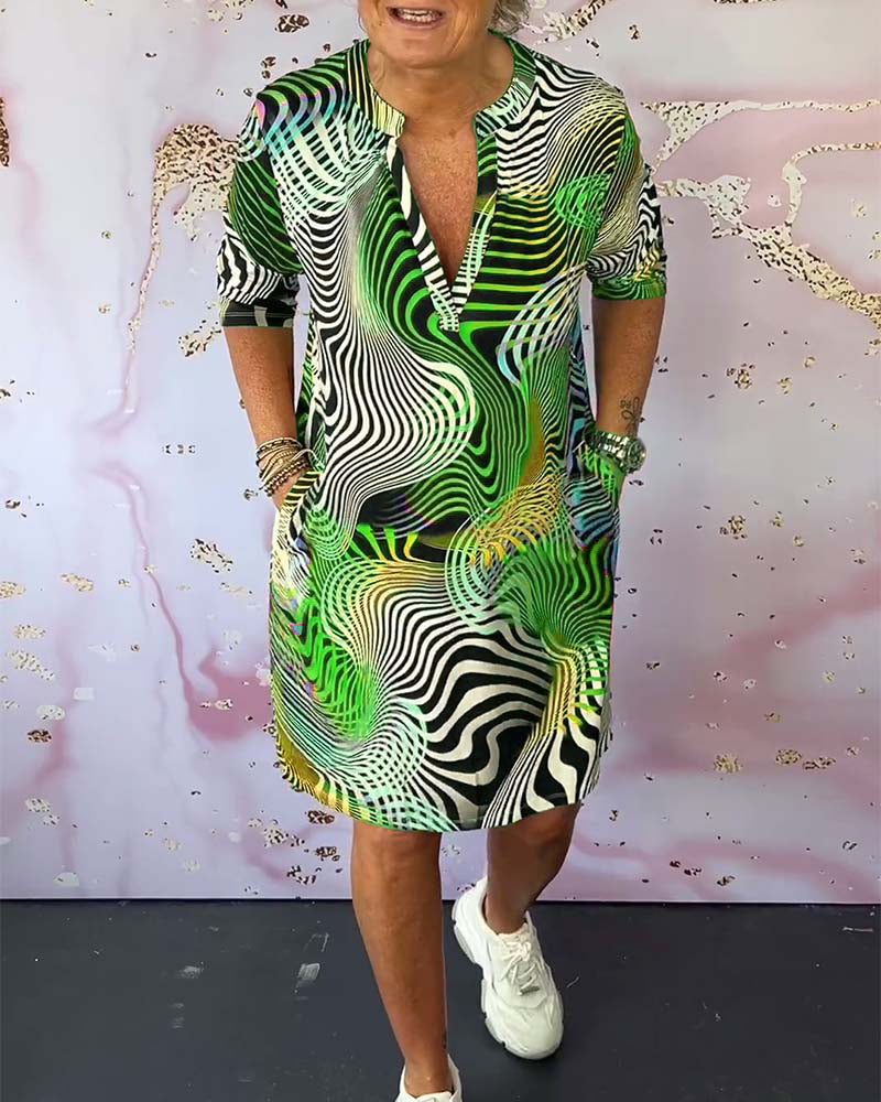 Blush & Bay™ | Robe colorée à col en V