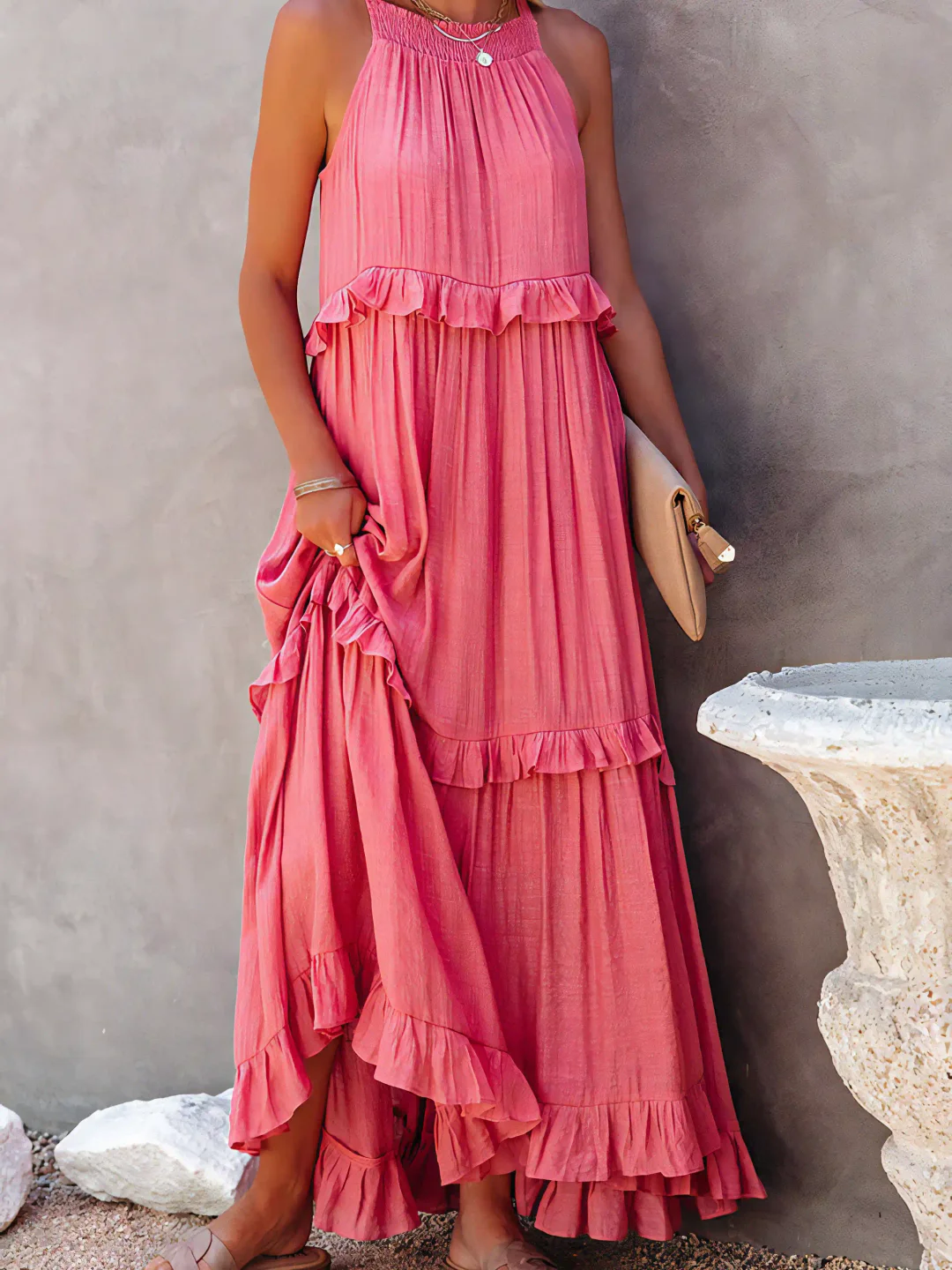 Blush & Bay™ | Flow & Flutter Maxi Dress