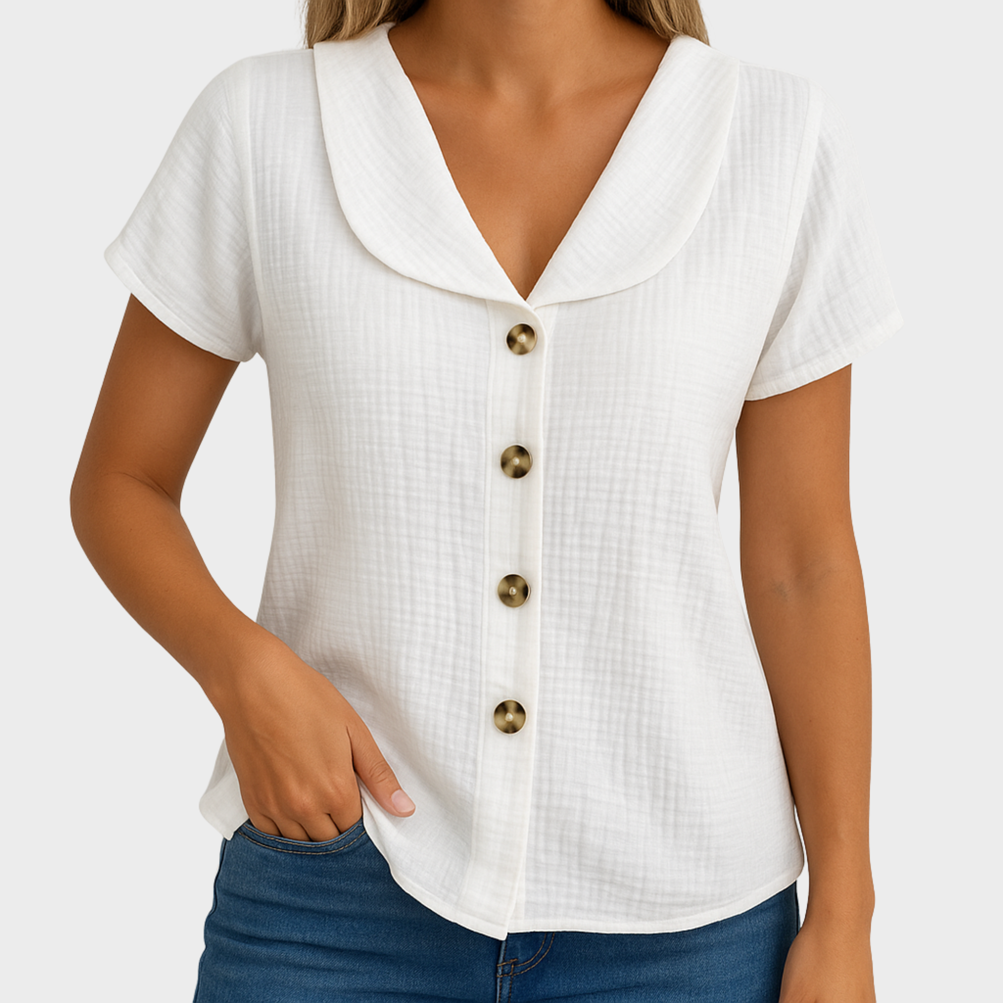 Blush & Bay™ | Chic Buttoned Blouse