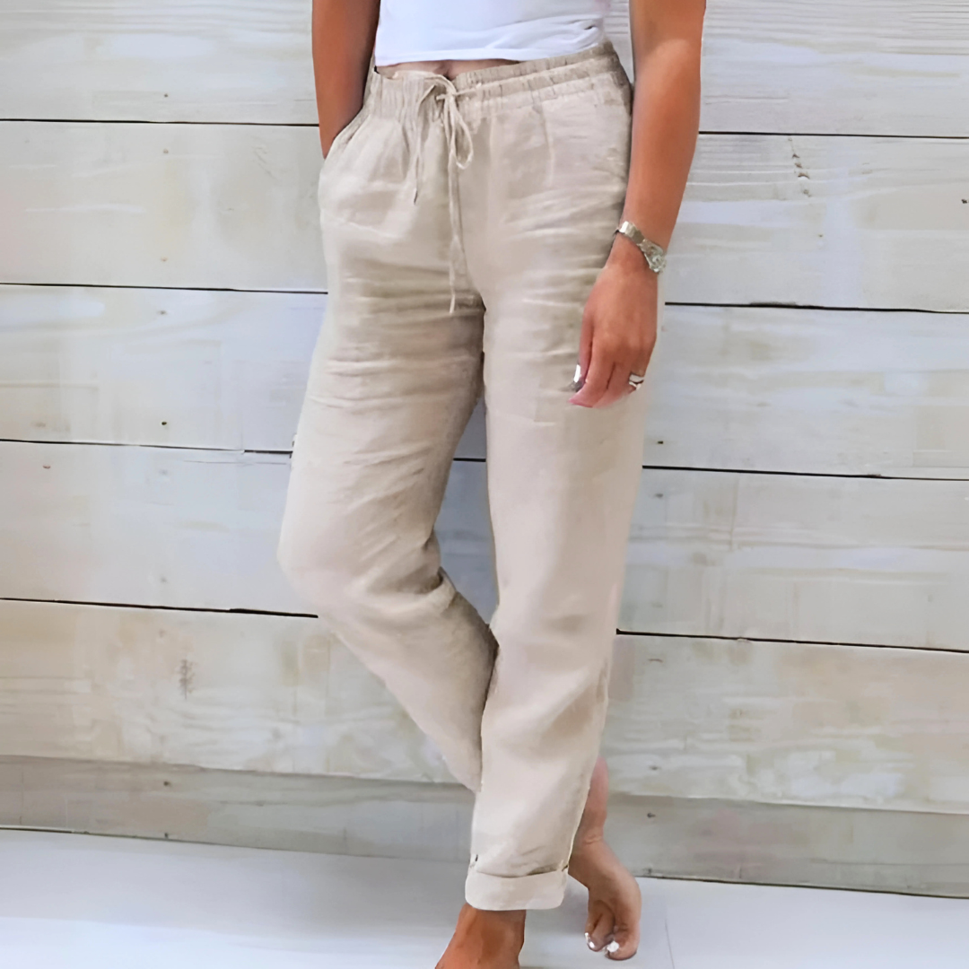 Blush & Bay™ | Linen-Blend Relaxed Pants