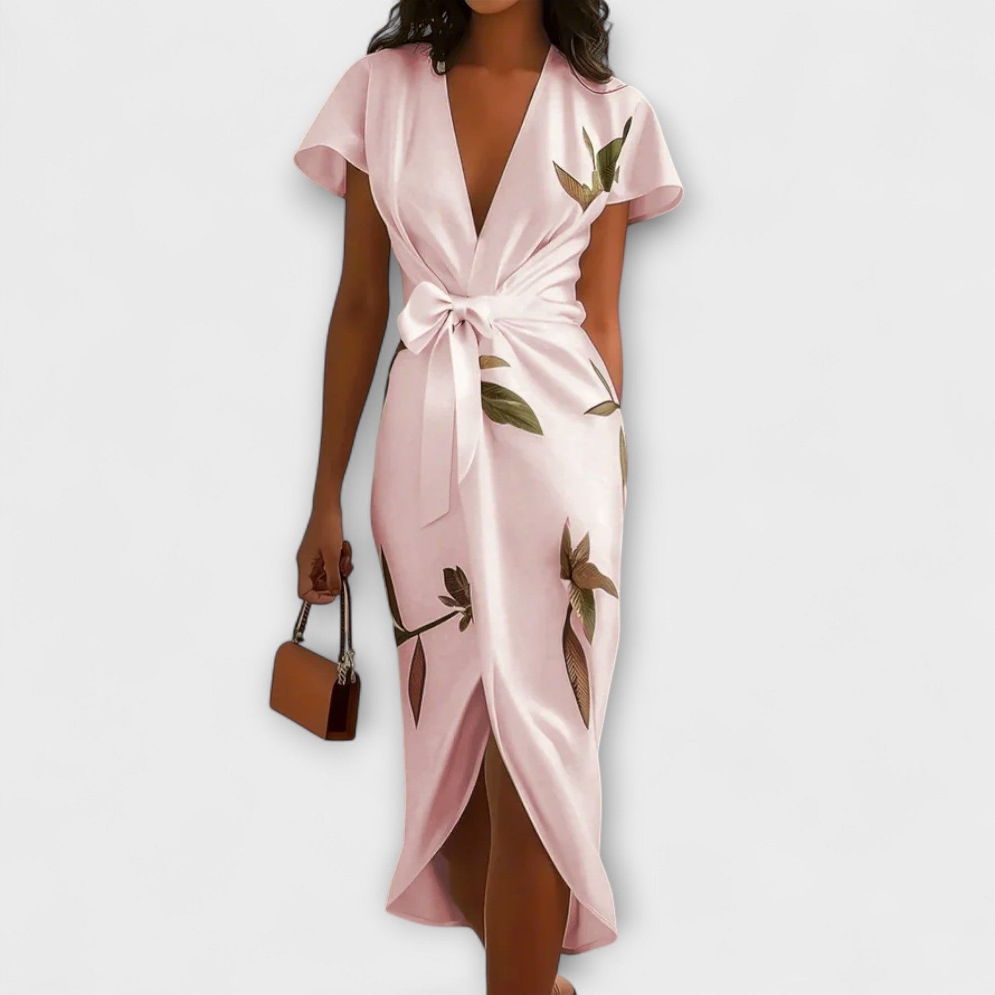 Blush & Bay™ | Satin Wrap Dress