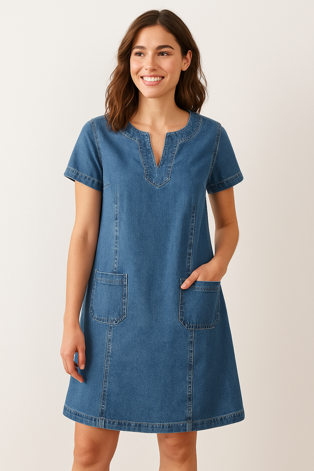 Blush & Bay™ | Soft Denim Dress