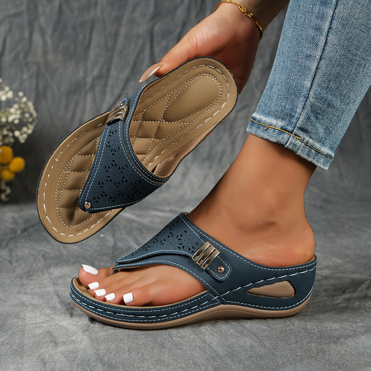 Juliette™ | Chic Orthopaedic Wedge Sandals with Arch Support