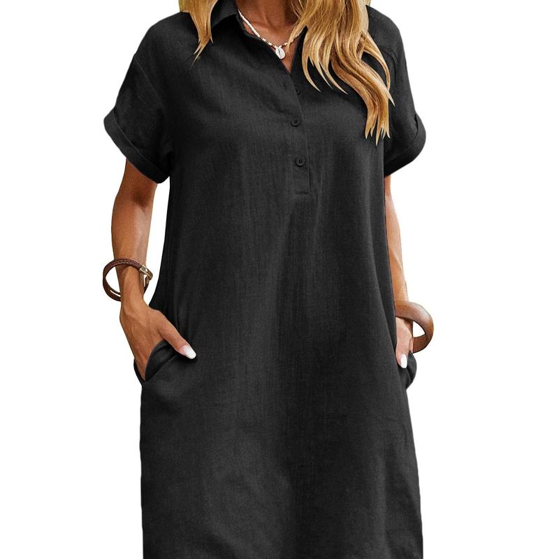 Blush & Bay™ | Relaxed Short Sleeve Summer Dress