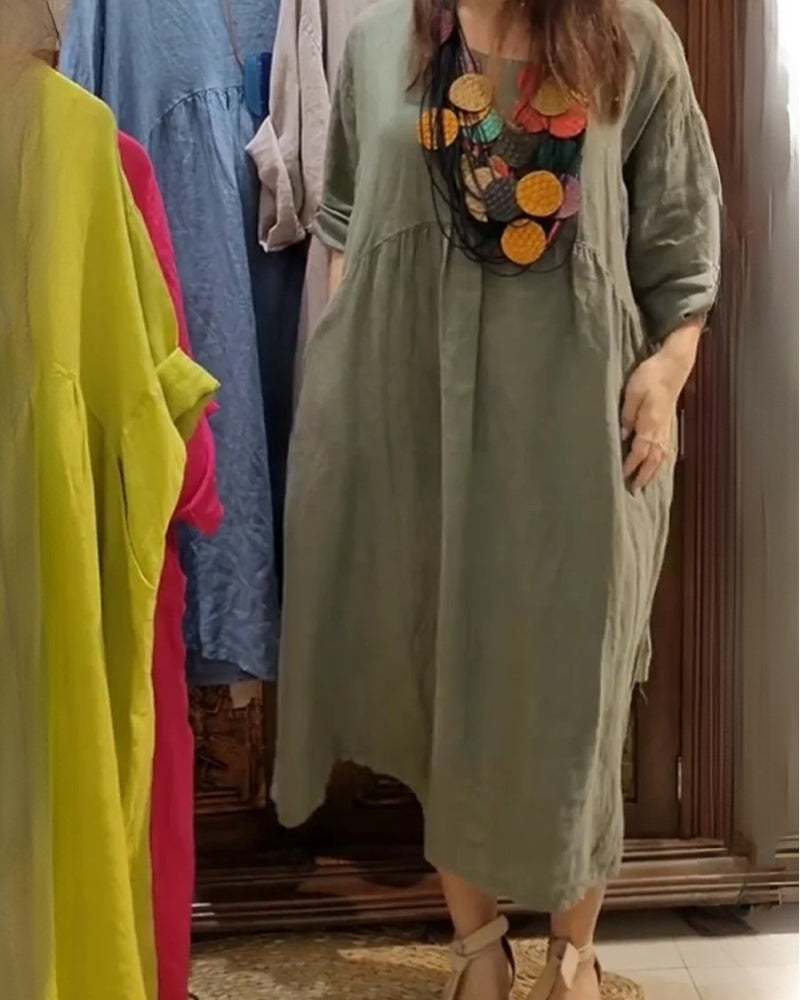 Alessia™ | Cotton & Linen Dress