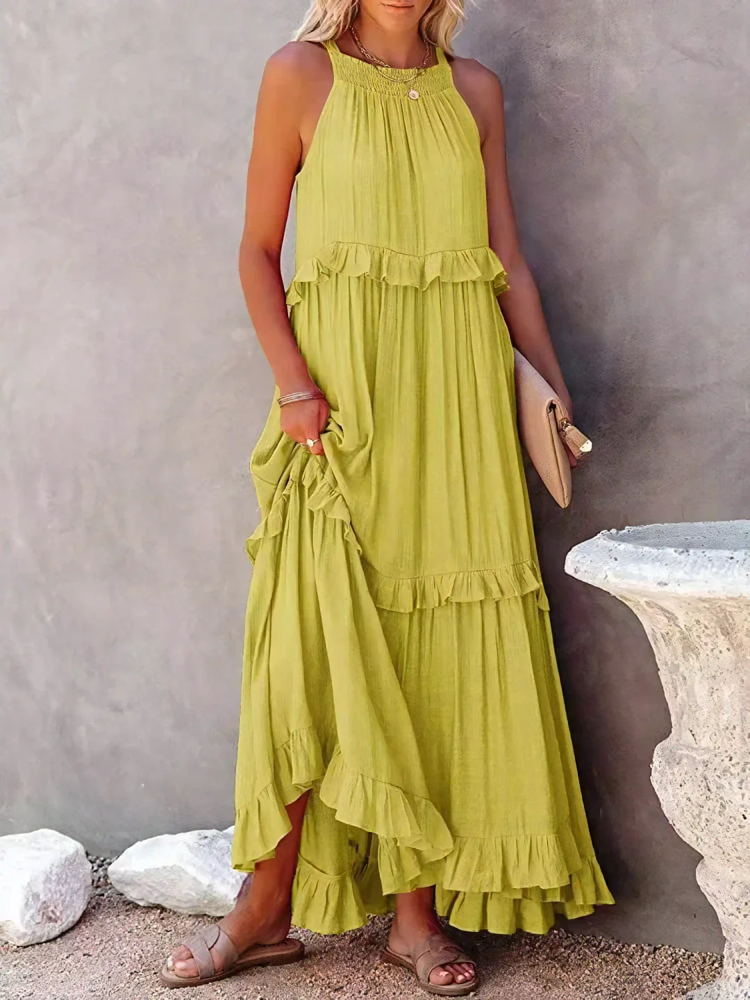 Blush & Bay™ | Flow & Flutter Maxi Dress