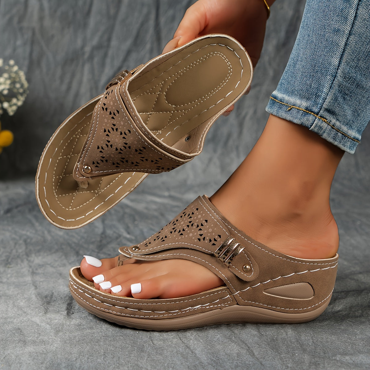Juliette™ | Chic Orthopaedic Wedge Sandals with Arch Support