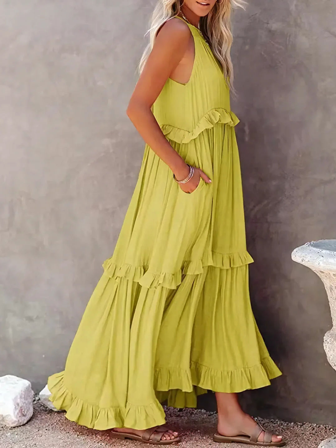 Blush & Bay™ | Flow & Flutter Maxi Dress