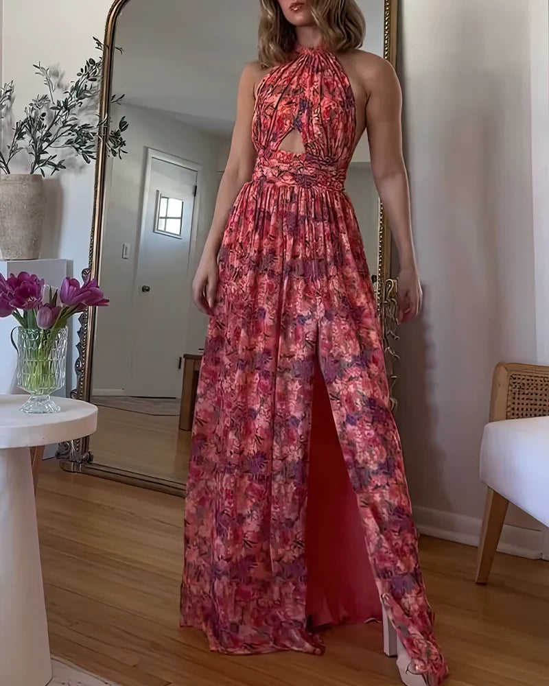 Blush & Bay™ | Backless Floral Maxi