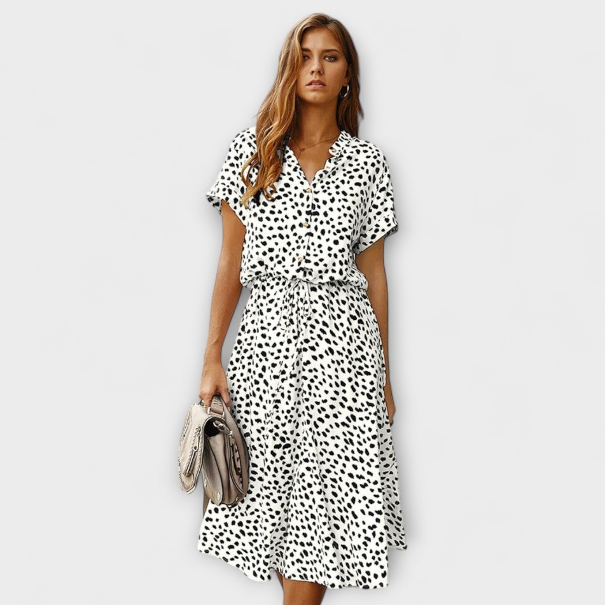 Blush & Bay™ |  Midi Dress with Elegant Fit