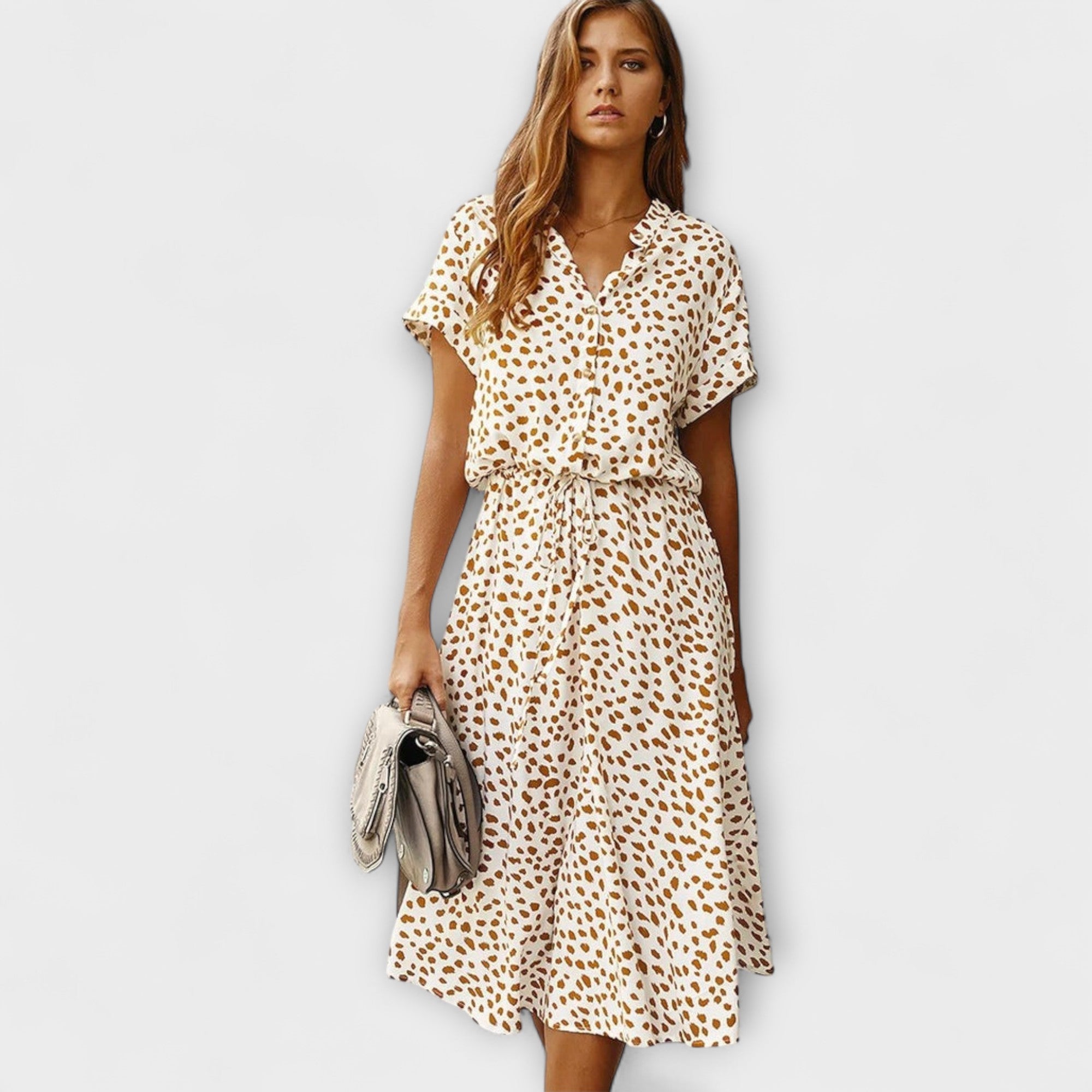Blush & Bay™ |  Midi Dress with Elegant Fit
