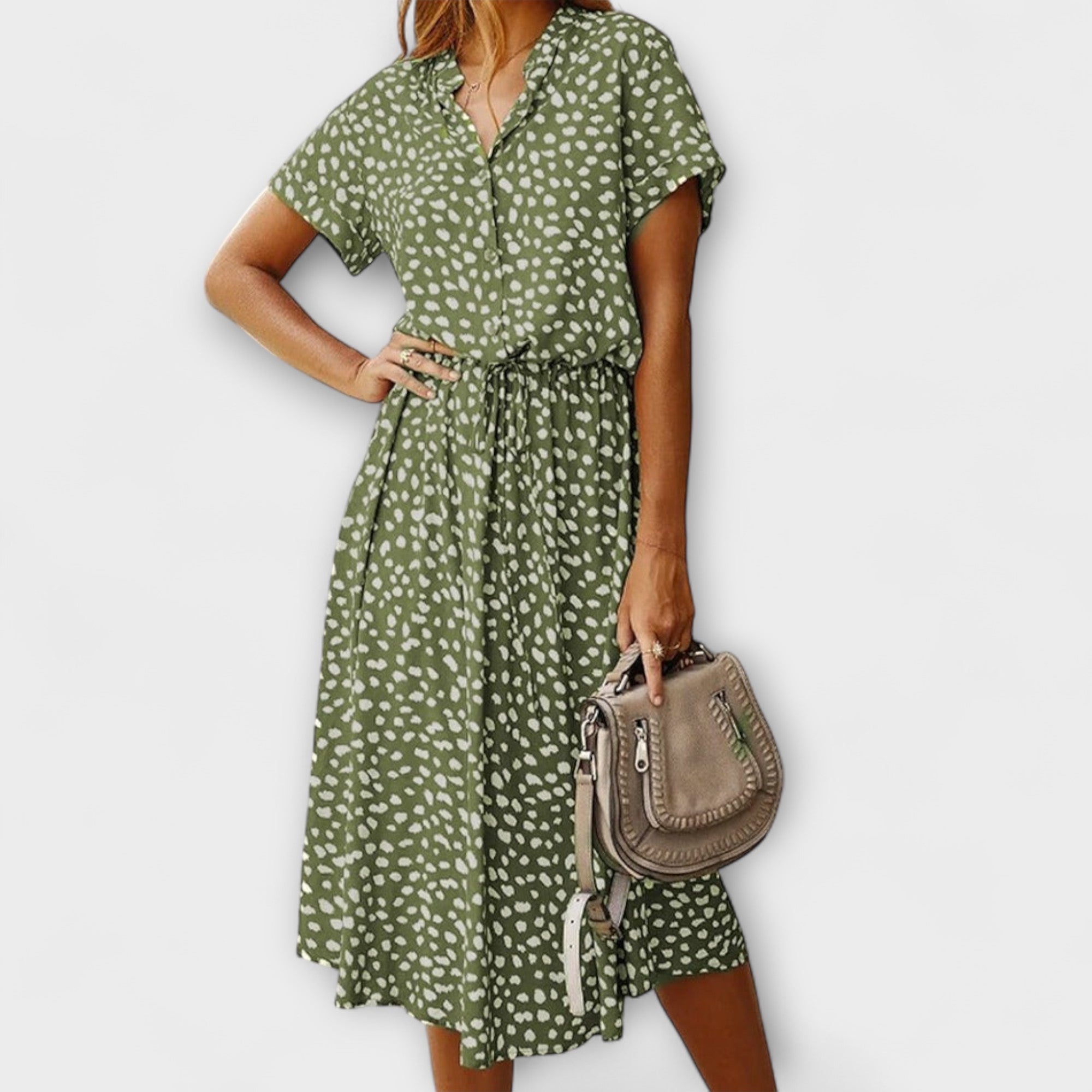 Blush & Bay™ |  Midi Dress with Elegant Fit