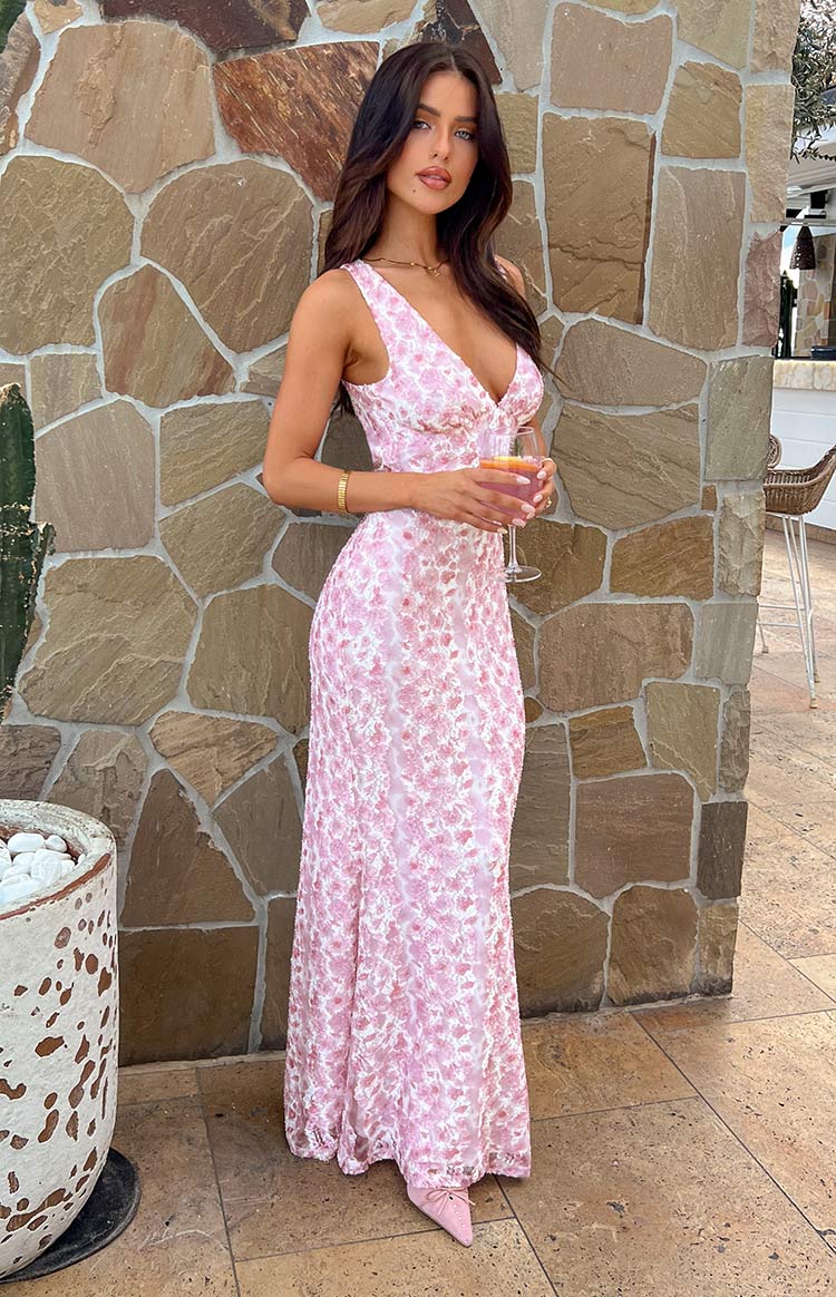 Blush & Bay™ | Blush Lace Maxi Dress