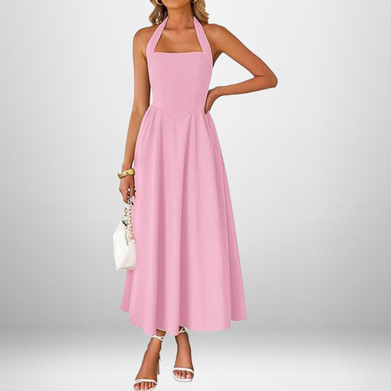 Blush & Bay™ | Trendy Halter Neck Sleeveless dress