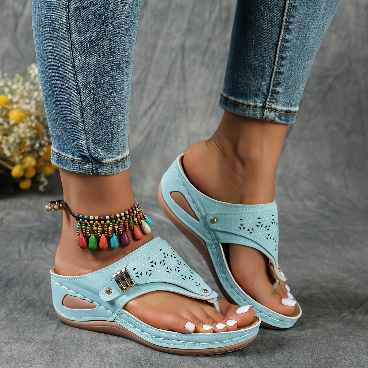 Juliette™ | Chic Orthopaedic Wedge Sandals with Arch Support