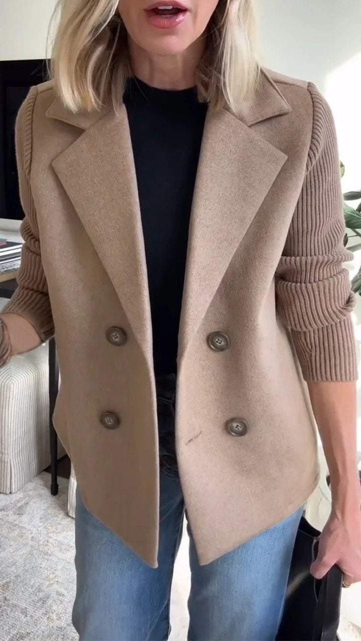 Amora™ | Knit Sleeve Blazer