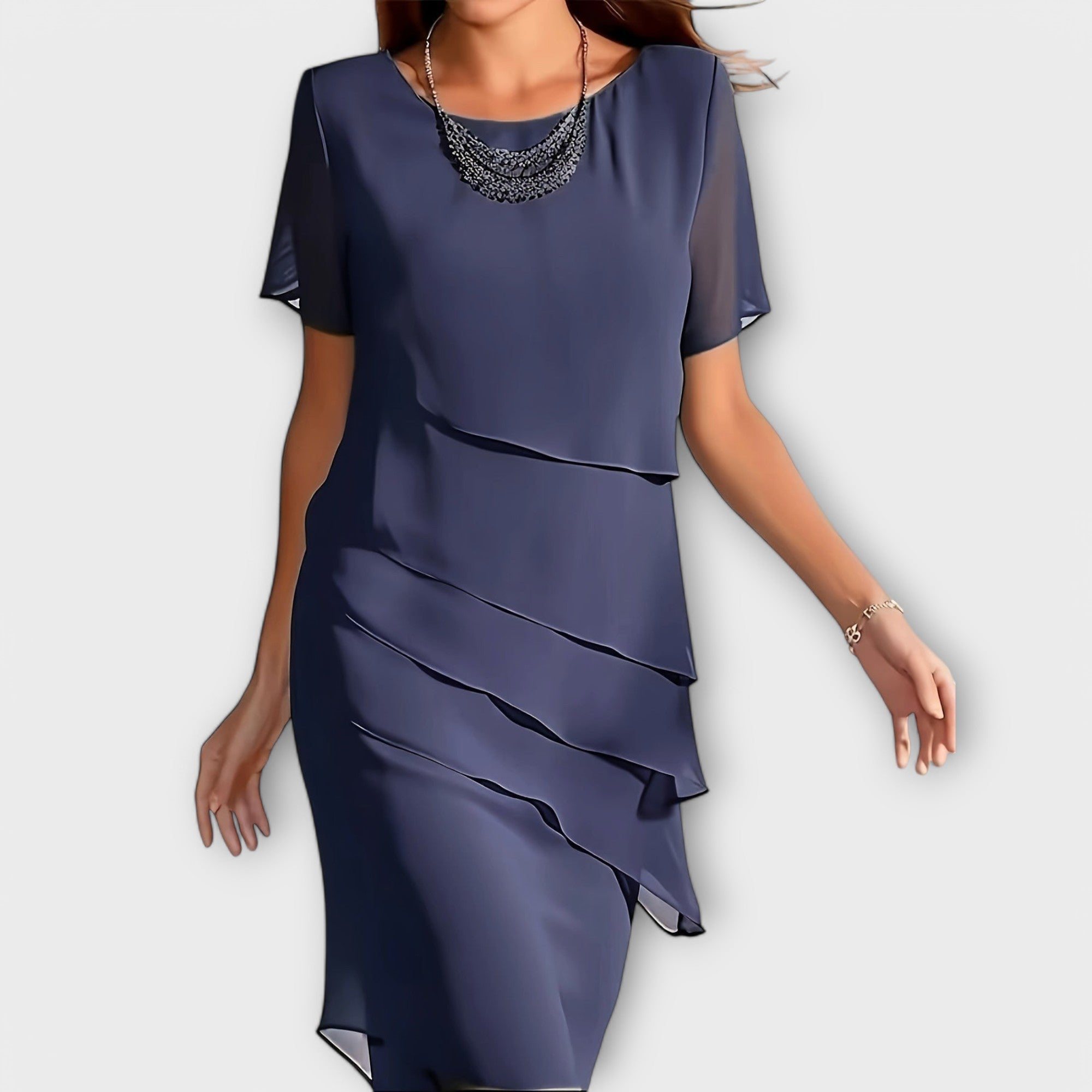 Blush & Bay™ | Layered Chiffon Dress