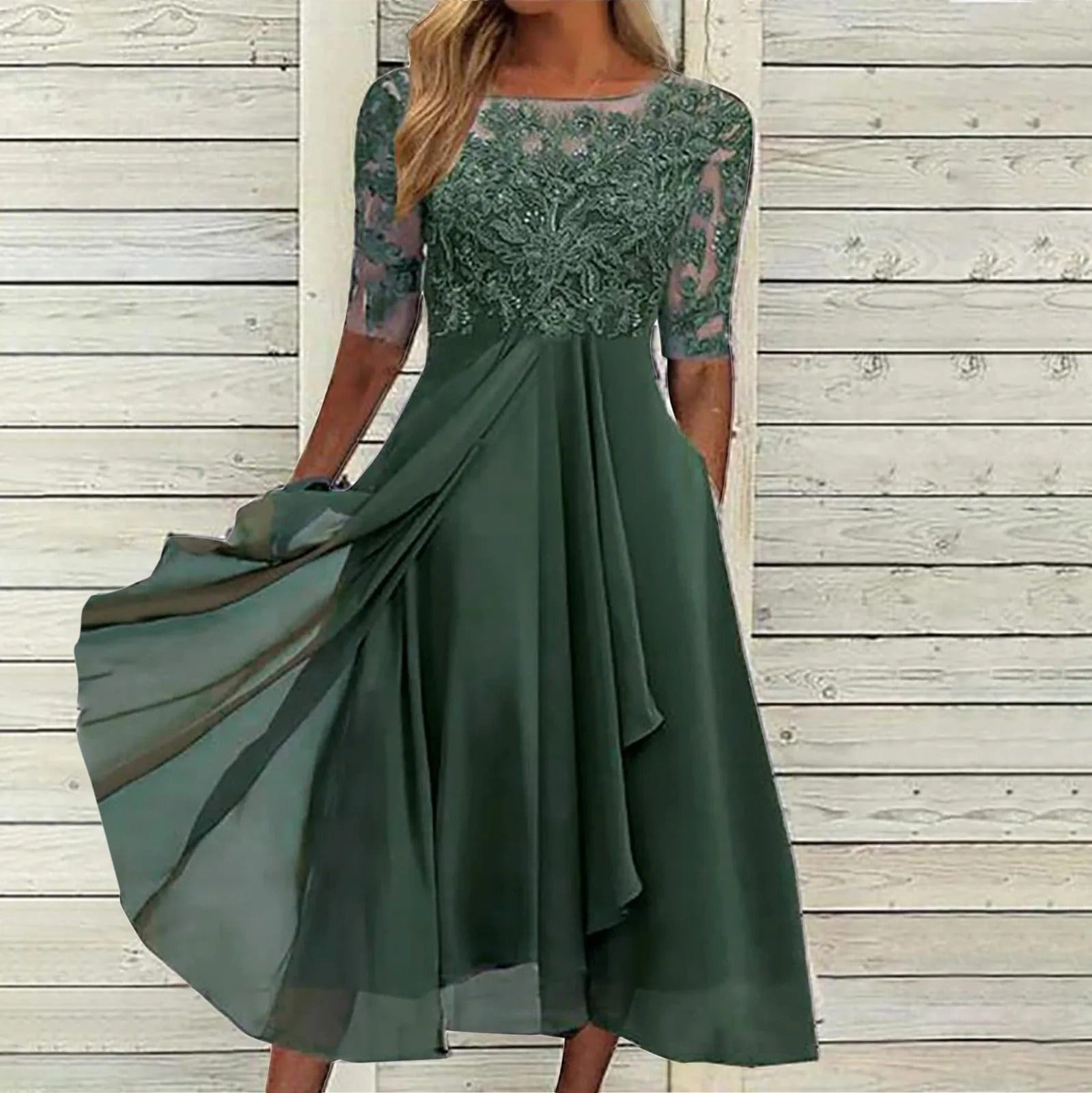 Blush & Bay™ | Lace Elegance Dress