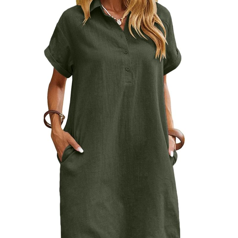 Blush & Bay™ | Relaxed Short Sleeve Summer Dress