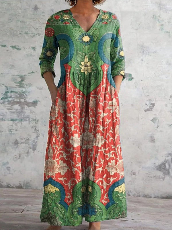 Arora™ | Vintage Floral Dress