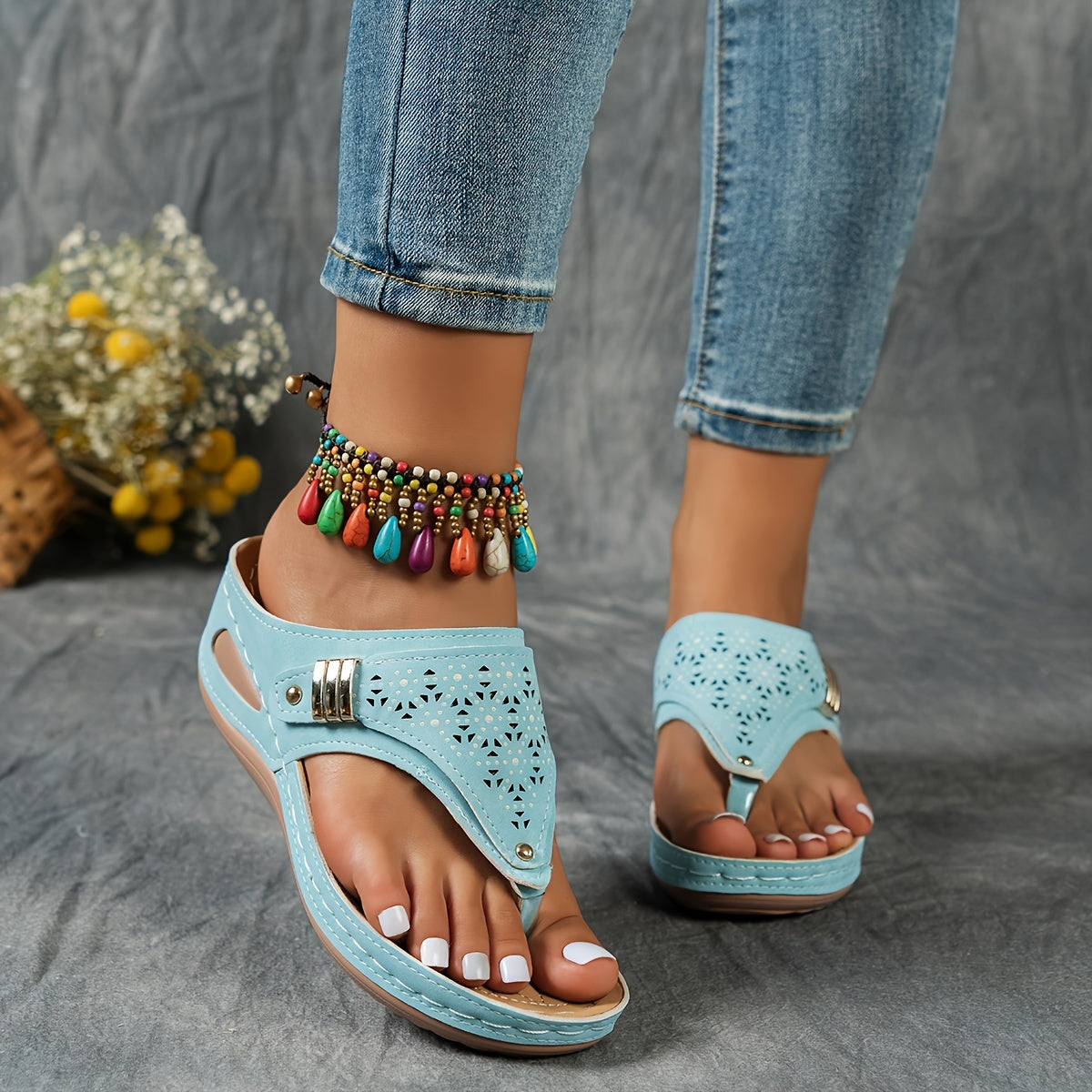 Juliette™ | Chic Orthopaedic Wedge Sandals with Arch Support