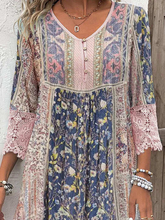 Blush & Bay™ | Luxury Patterned Dress
