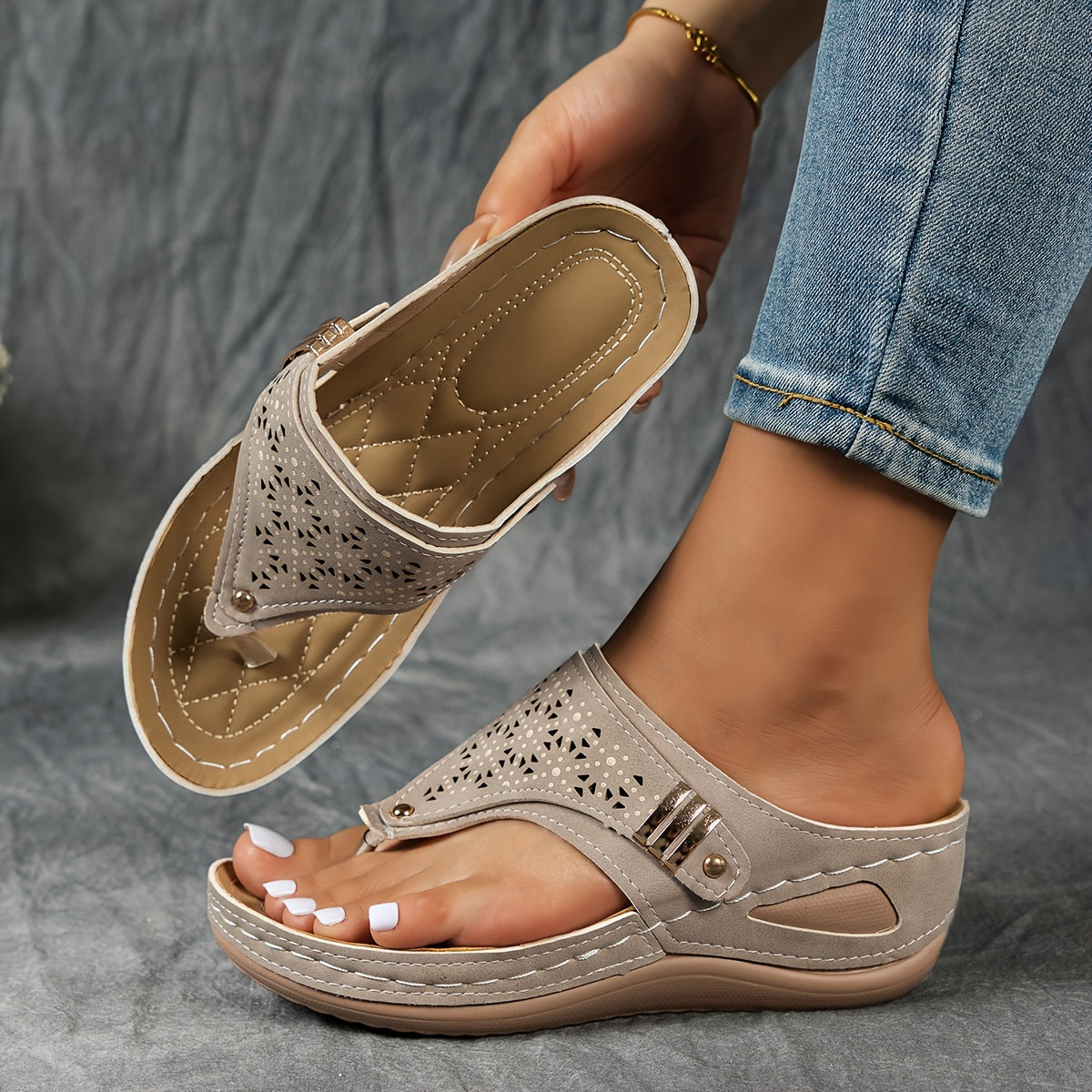 Juliette™ | Chic Orthopaedic Wedge Sandals with Arch Support