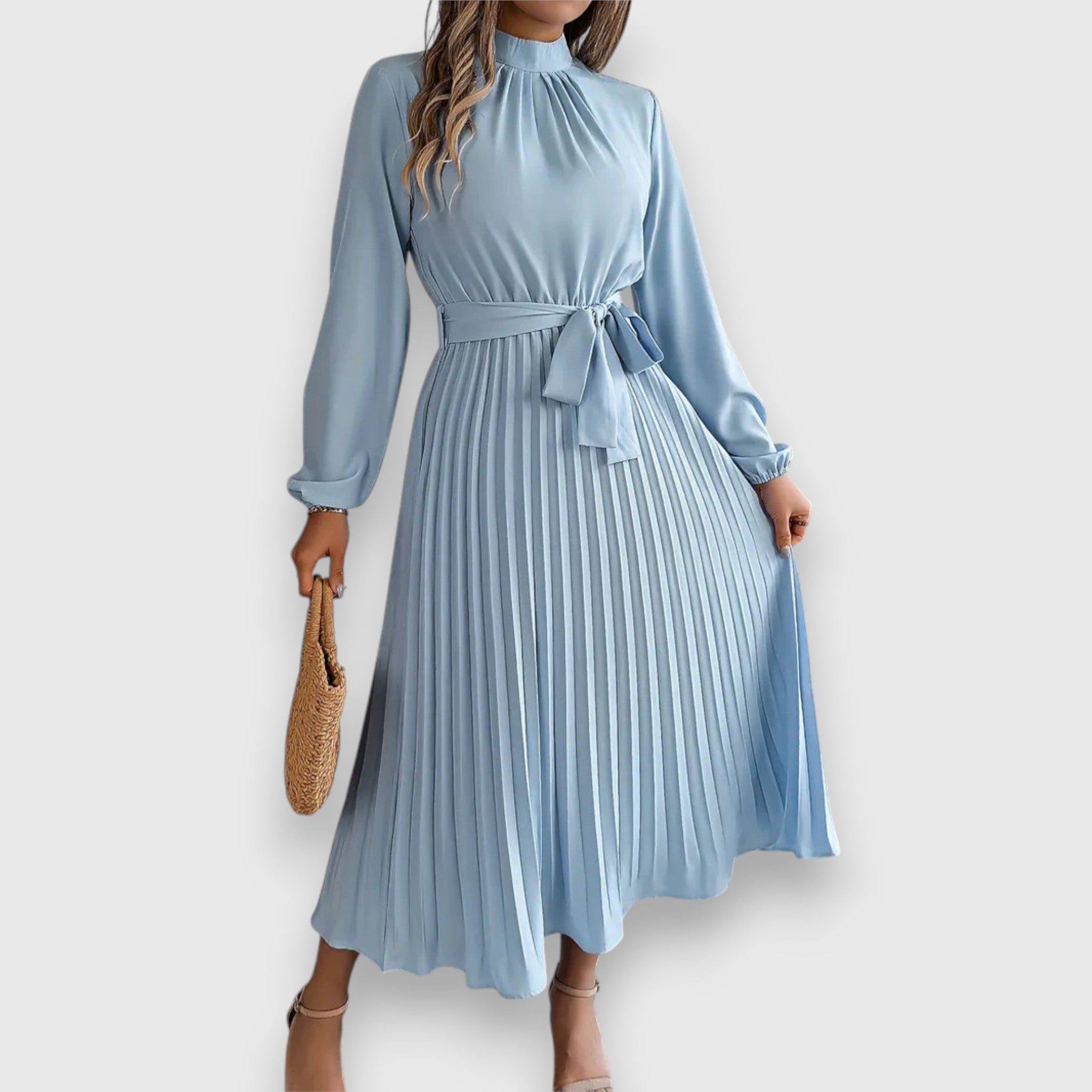 Blush & Bay™ | Pleated Midi Dress