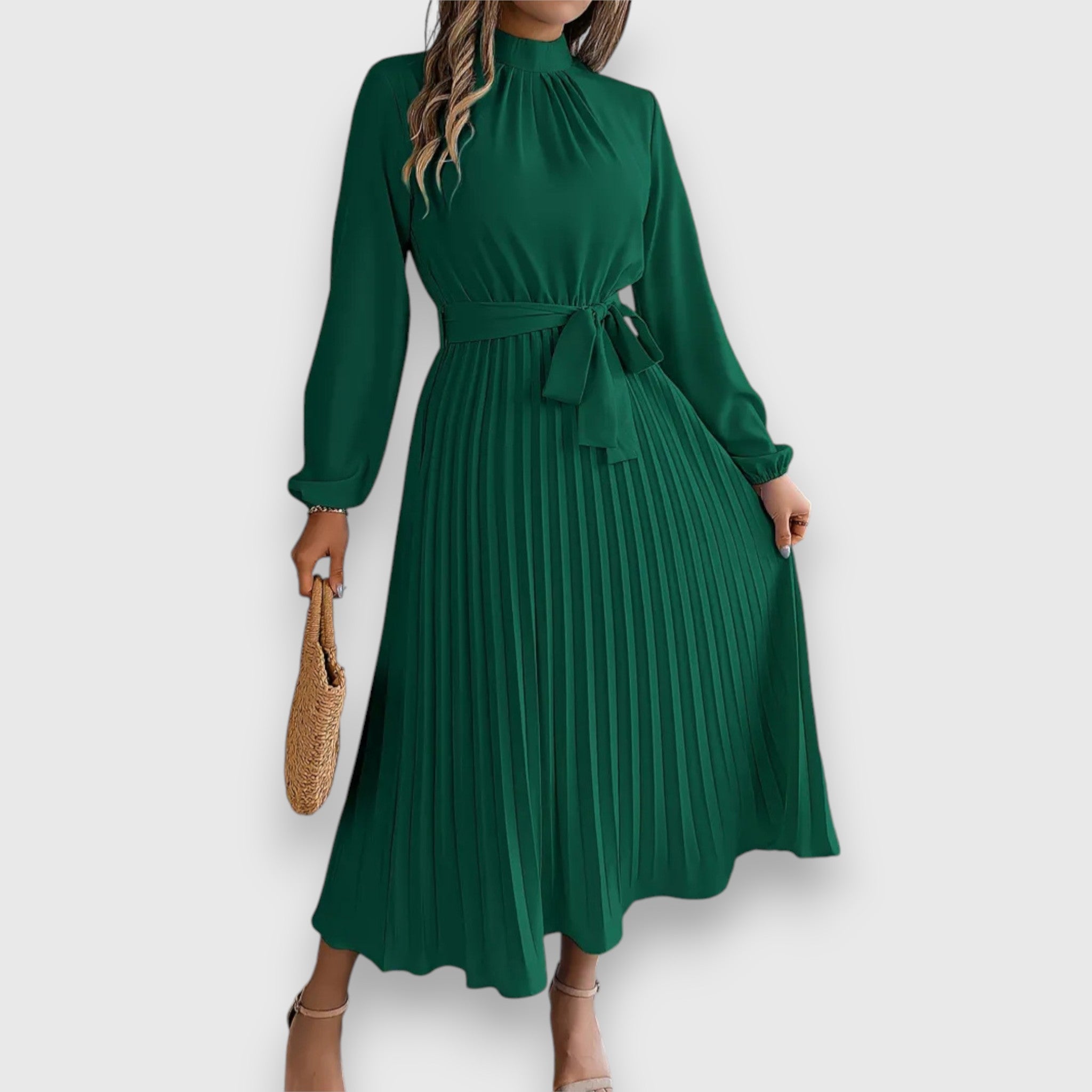 Blush & Bay™ | Pleated Midi Dress
