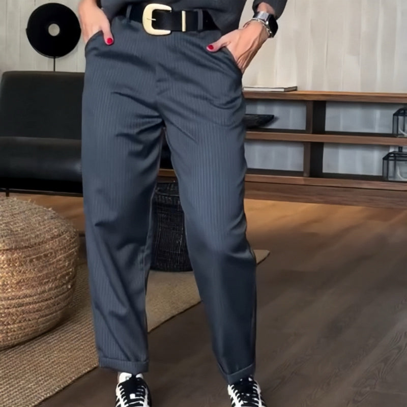Blush & Bay™ | Tailored Comfort Pinstripe Pants