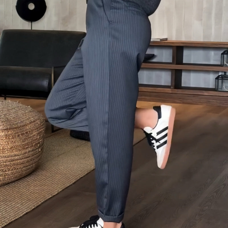 Blush & Bay™ | Tailored Comfort Pinstripe Pants