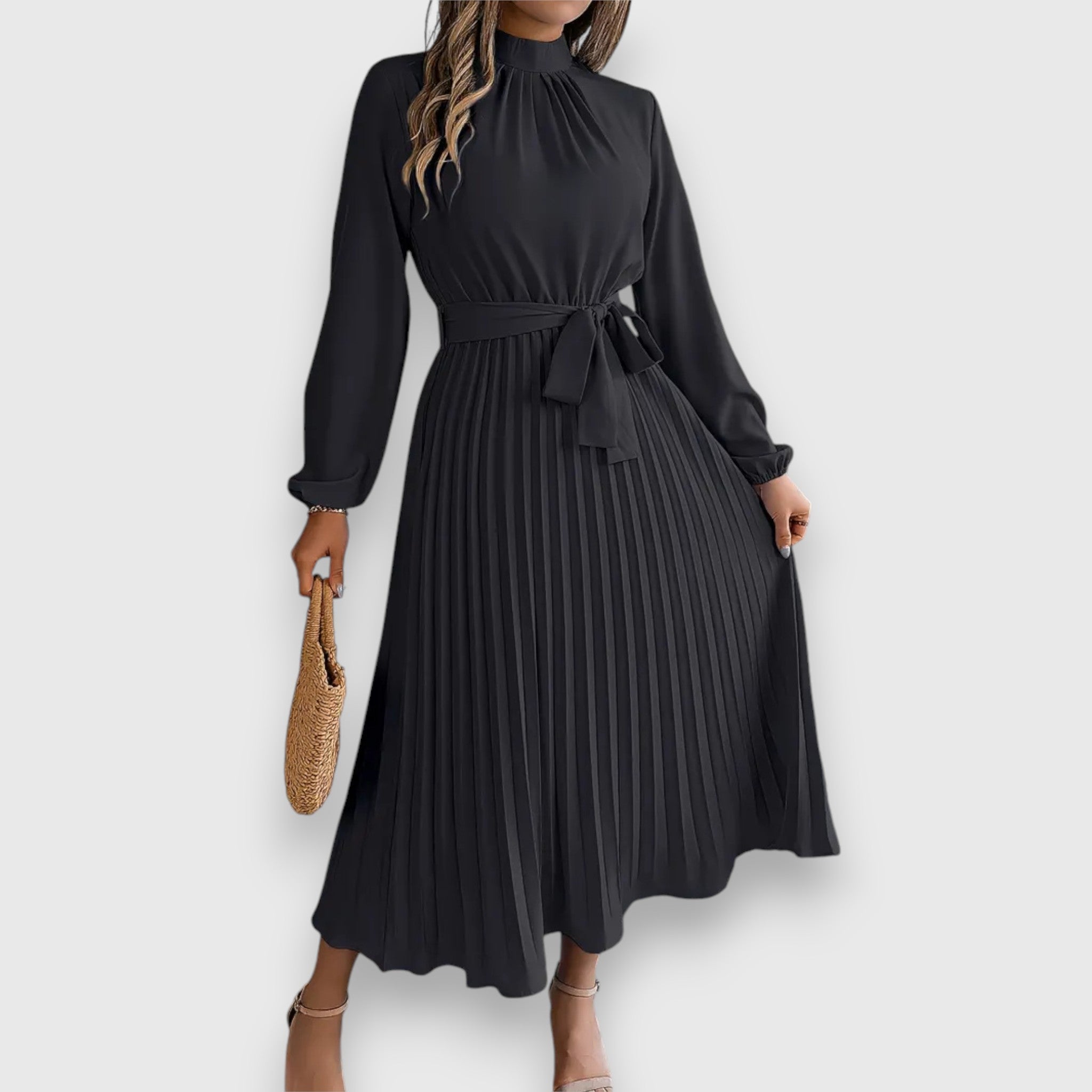 Blush & Bay™ | Pleated Midi Dress